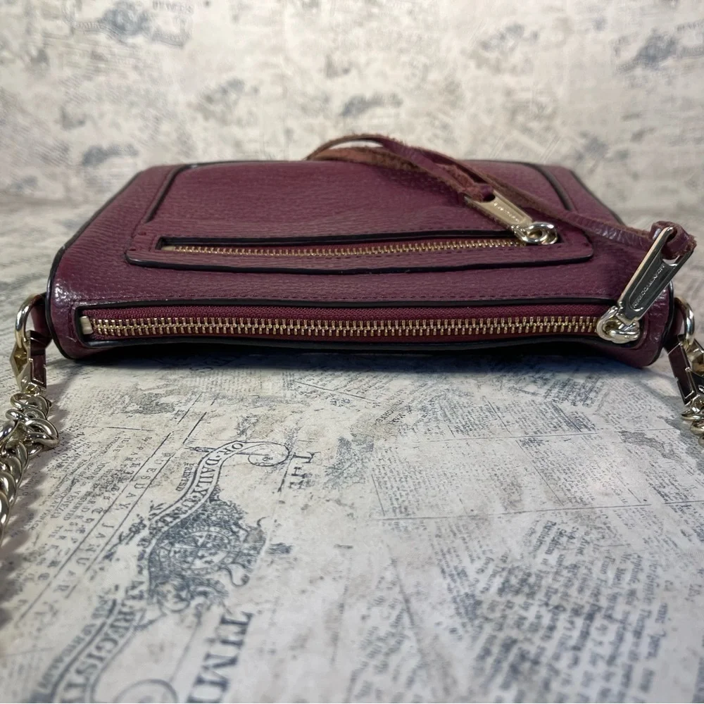 REBECCA MINKOFF Avery Saffiano Leather Crossbody Bag Chain Strap